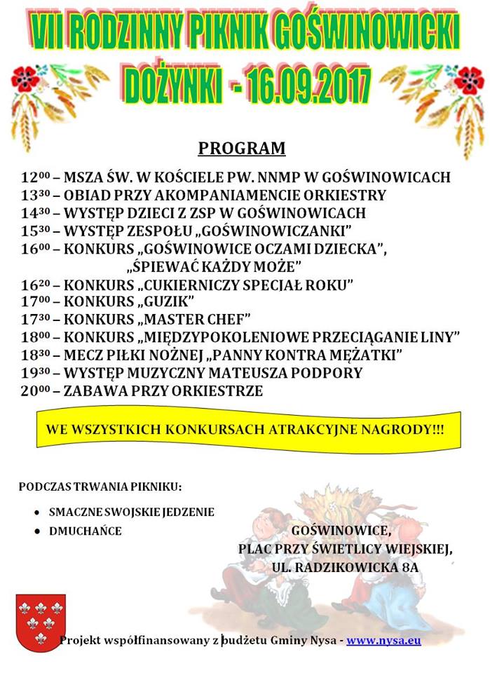 Plan dozynek 2017